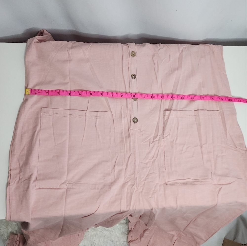 ‼️NEW IN‼️Dusty Pink Button-Down Jumpsuit Size L - Picture 5 of 5